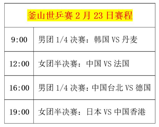 国乒比赛中国vs中国时间