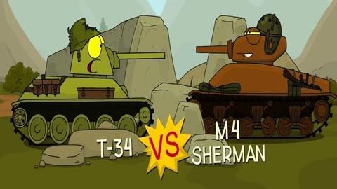 游戏中谢尔曼坦克vs日本坦克